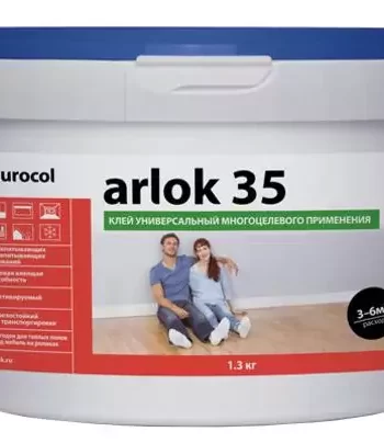 Водно-дисперсионный клей Arlok 35, банка 1,3 кг (~ 4 м2)