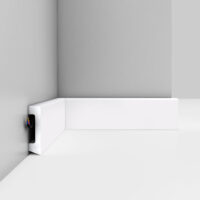 Плинтус напольный DECOMASTER D234-115ДМ (58*16*2400мм) белый матовый