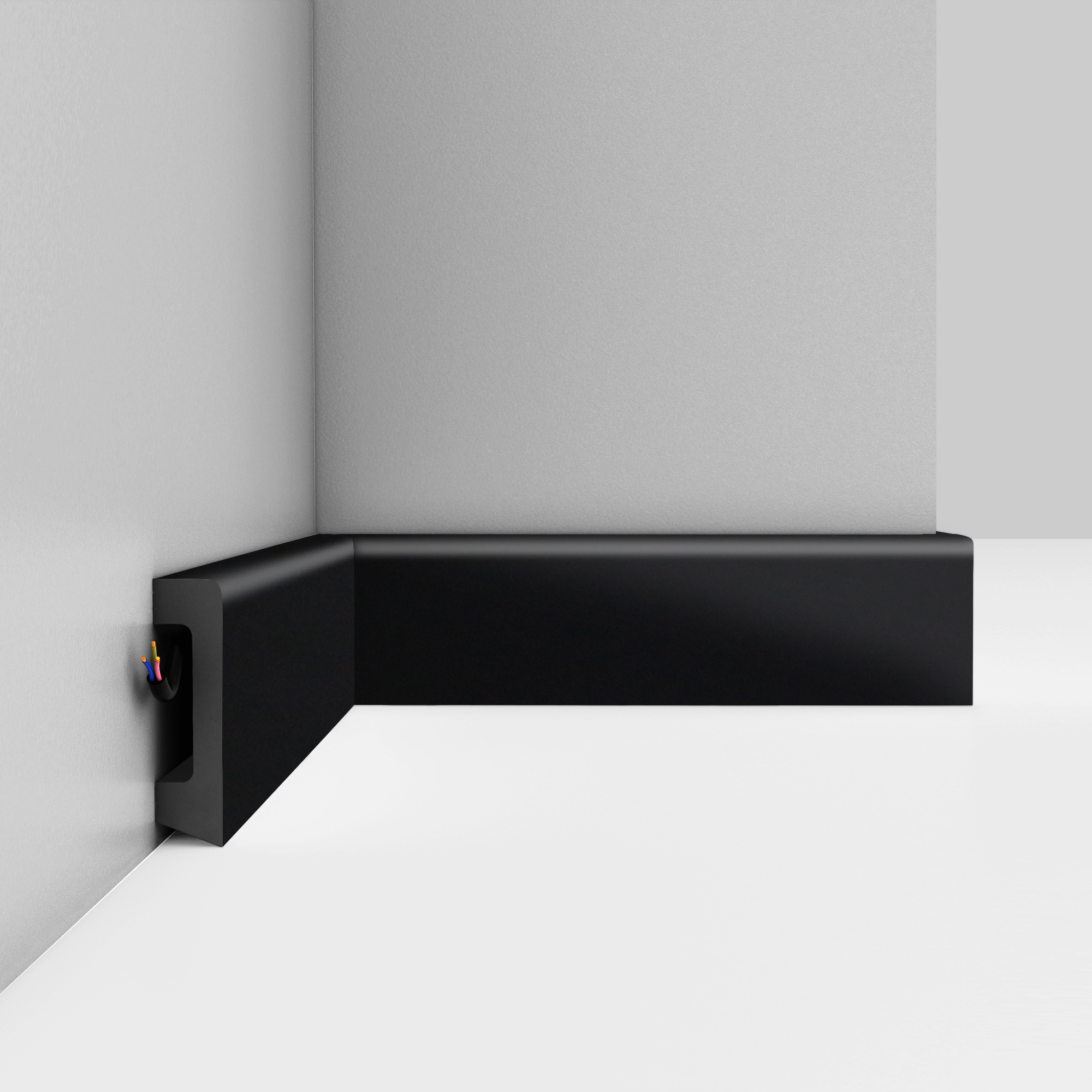 Плинтус напольный DECOMASTER D234-116ДМ (58u16s2400мм) черный матовый