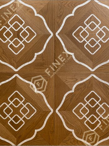 Модульный Паркет дуб Карно со вставками "Перламутр" Берт (brushed)