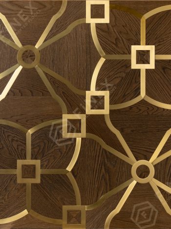 Модульный Паркет дуб Кастелло (модуль с латунью) Mississippi (brushed)