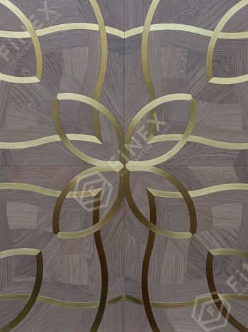 Модульный Паркет дуб Лавардин с латунью Colonial Style (brushed)