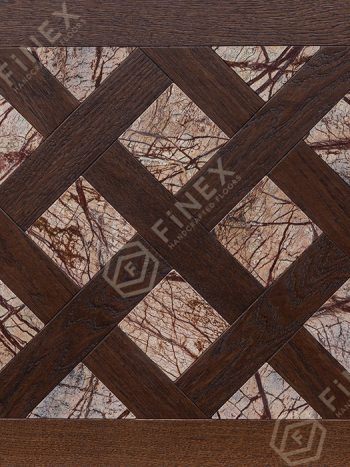 Модульный Паркет дуб Британи с камнем Бидасар Браун Денвер (brushed)