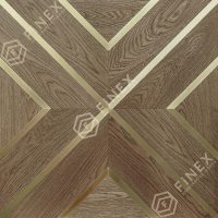 Модульный Паркет дуб Анжэ со вставками из латуни Эстейт NEW (brushed)