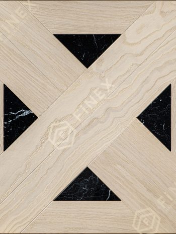 Модульный Паркет дуб Мортон с камнем Неро Марквина Фиоччи (brushed)