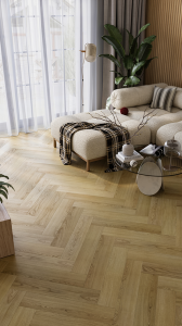 Каменно-полимерные полы My Step Aqua Herringbone Cork Линео EWH-7097