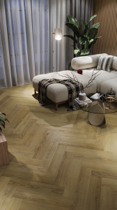 Каменно-полимерные полы My Step Aqua Herringbone Cork Линео EWH-7097