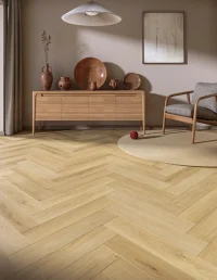 Каменно-полимерные полы My Step Aqua Herringbone Cork Веро EWH-7136